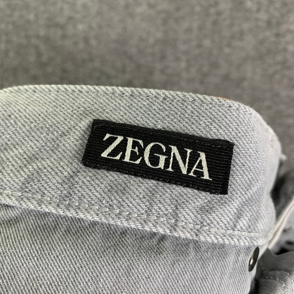 Ermenegildo Zegna Roccia Jeans Men 35x31 Slim Fit Gray Trousers Pants - Picture 2 of 13
